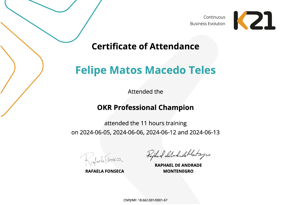Certificado K21